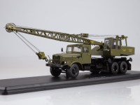 Масштабная модель 1:43 Автокран КС-4561 (257) на  шасси КраЗ-257, хаки (Start Scale Models)